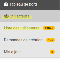 recherche utilisateur